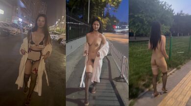 嫩妹涵涵 小泪深夜街头露出2部 情趣制服4K版 (1)